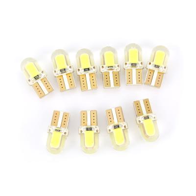 China 10pcs LED W5W T10 194 168 W5W COB 8SMD CANBUS Silica COB License Bulb Wedge Clearance Lamp LED Bright White LB007 Auto Parking Light Bulbs for sale