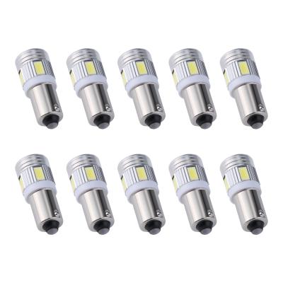 China 10 x Super Bright Car LED Signal Light Bulb BA9S 6smd Lamps Led Bulb License Plate Light Indicator Lights for sale