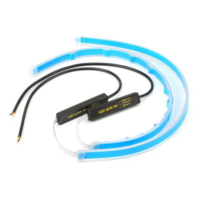 China Universal 30cm 45cm 60cm Soft Flexible LED Lamp Flexible LED Strip Hose Flowing Daytime Running Light Car Led Strip Light for sale