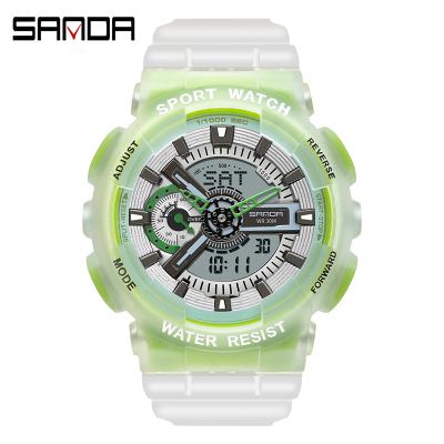 China The Sanda watch of the new 3029 watch men's watch waterproof luminous personalized electronic fluorescent watch case for sale