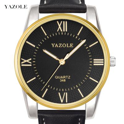 China YAZOLE 348 Luminous Waterproof Men's Watch Reloj Fashion Business Man Quartz Watch Clock Strap Men's Watch for sale