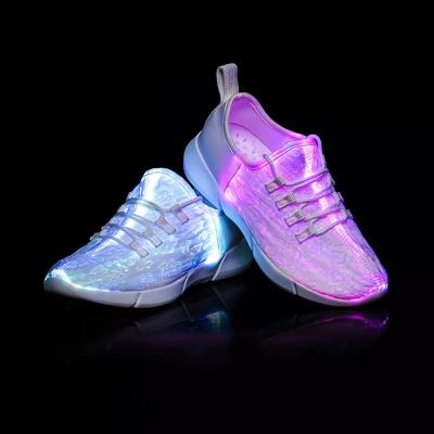 China Durable Soft Light Breathable USB Color Changing Casual Night LED Light Up Shoes And Sneakers for sale