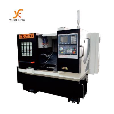 China Light Industry Yuchen 5.5KW Axis Servo Motor C Spindle Horizontal Bed CNC Lathe Machine for sale