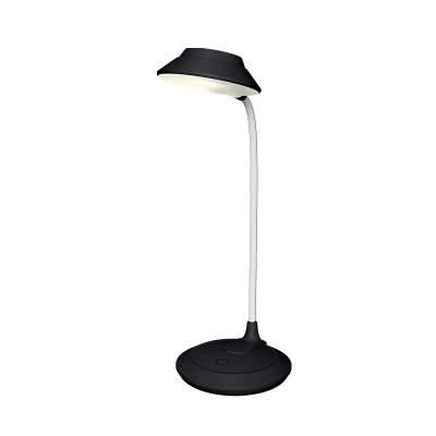 China Modern SML 3 Brightness Dimmer Round Shade 3 Adjustable CCT Gooseneck LED Desk Table Lamp for sale