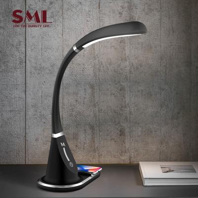 China SML Sensor Switch LED Table Lamps Modern Wireless Filling Abs&Rubber Material LED Table Lamp Eye-care Lamp for sale