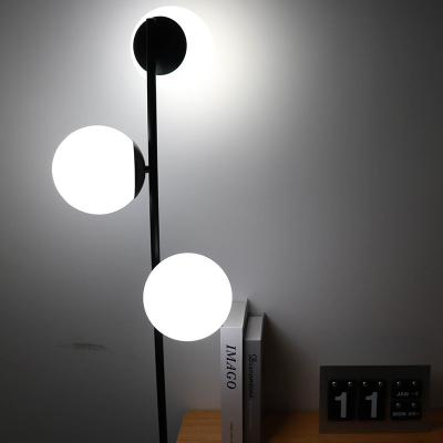 China SML Light Switch Three In Line Scandinavian Modern Lighting Fireplace E14 Glass Standing Floor Lamps for sale