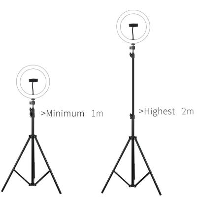 China SML Cell Phone Tripod Stand LED Ring Light Live Stream Studio Adjustable Photography PORTABLE Selfie Ring Light Lamp for sale