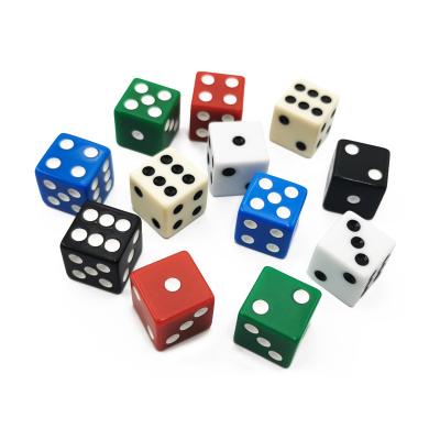 China 14mm Acrylic 6 Sided Custom Black Acrylic Dies Casino Dies for sale