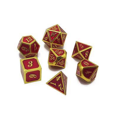 China Game Game Die Cuts 7pcs Metal Custom Printed Game Die Cuts Dark Red With Gold Frame Heavy Dies Set For Board Game for sale