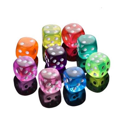 China Leisure and Entertainment OEM Custom Printed 14mm Plastic Custom Color Crystal Dies for sale