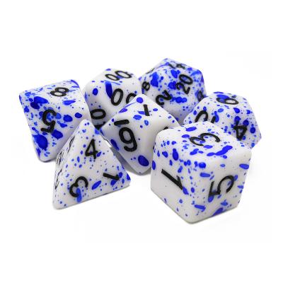 China Fashionably Painted Color Game Polyhedral Throw Dice Set for sale