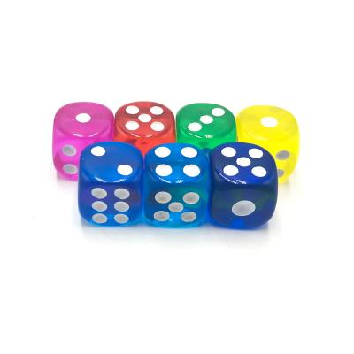 China DND sets direct sales small die cut 5MM-25MM color Crystal Dice transparent dies for sale