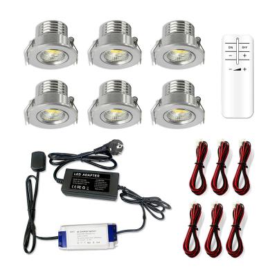 China Modern Dimmable Led Lights Adjustable Led Downlight COB Remote Control Led Spotlight Kits for sale