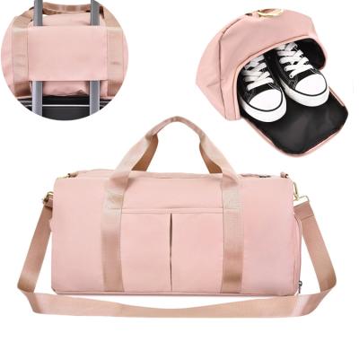 China High Quality Eco-friendly Women Bag Nylon Handbag Woman Travel Bag With Shoes Space for sale