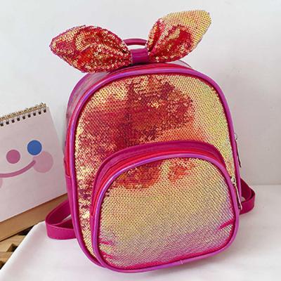 China Other Mini Cute Sequin School Backpack Bag for Young Girl Kindergarten Kids with Bowknot for sale