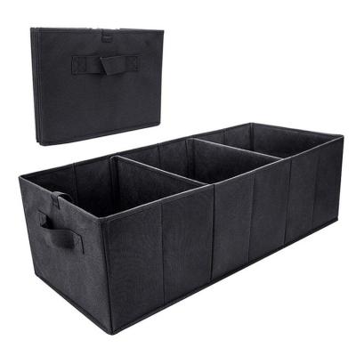 China 2019 Top Selling Foldable Amazon Oxford Car Trunk Organizer Bag Large Capacity Box For Accessories Storage for sale