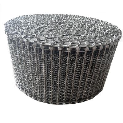 China High Temperature Resistance 304 Woven Conveyor Belt Food Grade Mesh Belt Metal Conveyor Belt for sale