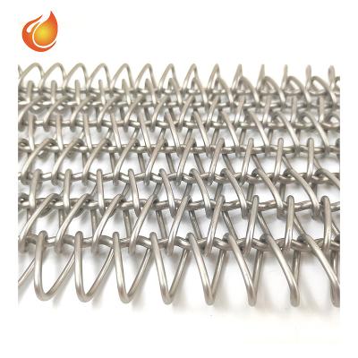 China High Temperature Resistance Customized Stainless Steel Conveyor Belt Metal Spiral Trim Weave Wire Mesh Belt For Vegetable Food Oven Seal Made In China for sale