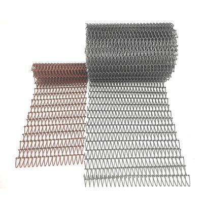 China Plain Weave Decoration Mesh Carbon Decorative Architectural Metal Stainless Steel Wire Mesh Spiral Curtain For Cultural Center for sale