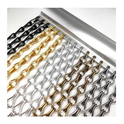 China diy customized decorative chain link curtain aluminum alloy mesh plain weave metal decoration wire mesh screen partition for sale