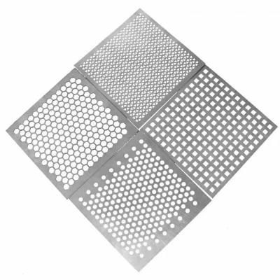 China Hot Selling Perforated Plate Metal Punching Decorative Mesh Multiple Hole Shapes Perforated Metal Mesh For Customize for sale