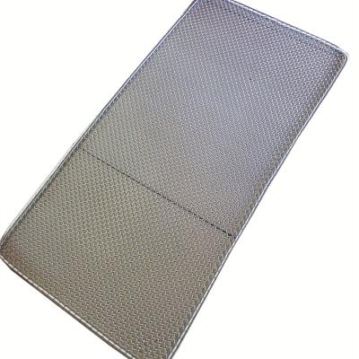 China Plain Weave Anti Slip Stainless Steel Woven Steel Screen Grid Door Mats for sale