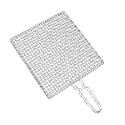 China Large Square Welded BBQ Grill Mesh Stainless Steel Easily Cleaned Folding Non-Stick Easily Cleaned High Temperature Wire Mesh for sale