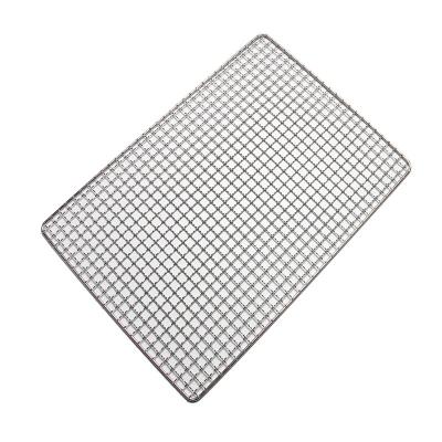 China Square Welded Easily Cleaned Reusable Easily Cleaned Metal BBQ Grill Mesh Grill Basket BBQ Accessories For Outdoor Picnic Camping for sale