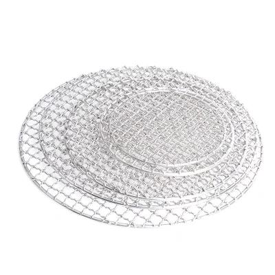 China Easily Cleaned 304 Stainless Steel BBQ Wire Mesh BBQ Grill Accessories Mesh For Restaurant Outdoor Cook Kitchen Grate Holder Tray Cooking Net for sale