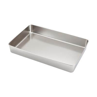 China Viable Hot Selling Tray Food Grade Oven Tray Cake Bread Cake University Canteen Restaurant Stainless Steel Baking Tray for sale