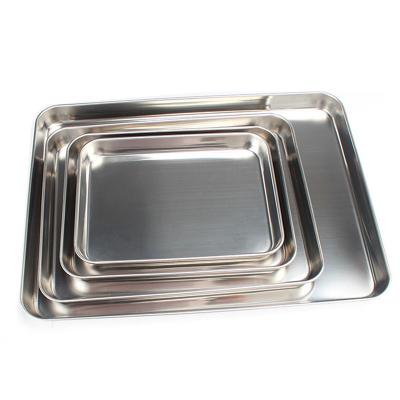 China Oven Perforated Pan Rectangle Stainless Steel Tray Sheet Dish Bread Cake Mold Bakery Rack Viable Baking Punch Accessories for sale