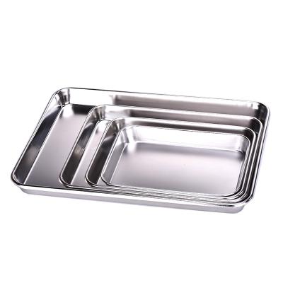 China Stainless Steel Tray Food Grade Rack Rack Oven Trolley Pan Grill Pan Sheet Cake Mold Viable Customized Customized Baking Tools for sale