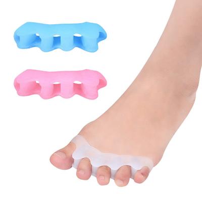 China 5 Bunion Foot Care Toe Separator Gel Hallux Valgus Corrector Spacer Relief Five Toes For Lap Toes for sale