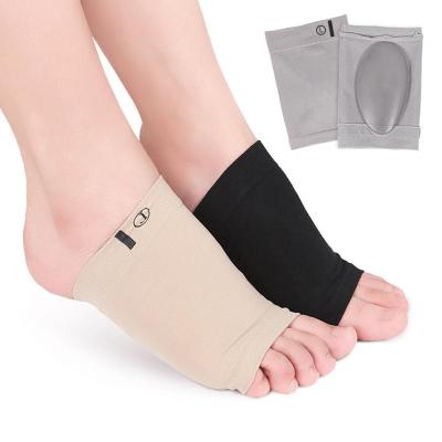 China Soft soft compression flat foot arch support sleeve cushioned metatarsal brace with gel pad inside for sale