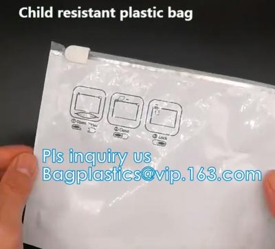 China Los bolsos de aluminio de la lámina de mylar de la cremallera, bolsas de empaquetado para la impermeabilización del bebé, cremallera de la prueba del niño de la prueba del niño empaquetan Medica que embala en venta