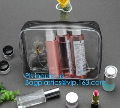 China bolso cosmético del sistema del viaje del bolso del PVC del viaje reciclable, bolso de empaquetado del viaje cosmético plástico de la cerradura de la cremallera del PVC, viaje de la cremallera del PVC en venta