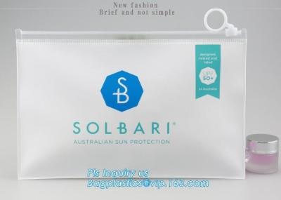 China bolso con el resbalador para el regalo, cosméticos/bolso del documento, bolsos transparentes cosméticos de la cremallera del PVC, bolsos del sellado caliente con el resbalador Waterp en venta