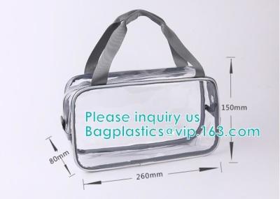 China travel carry on airport clear pvc makeup bag, Toiletry Beauty Makeup Cosmetic Bag, travel accessories pvc makeup bag wit for sale