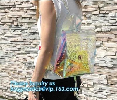 Chine Sac à dos transparent de couleur au néon de femmes de mode, sac à dos clair transparent de PVC de néon, coutume TR de sac à dos d'espace libre d'unité centrale de néon nouvelle à vendre