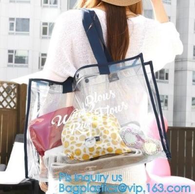 China Hot Style PVC Bag Waterproof Shoulder Bag Beach Package Tote Bag For Girls, transparent PVC shoulder bag clutch bag for sale