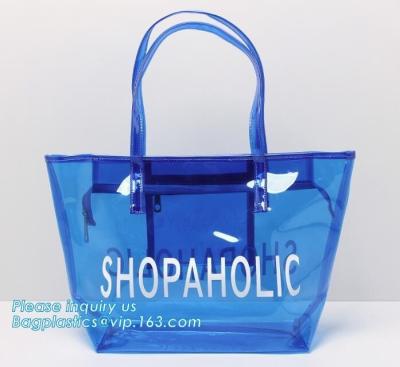 China Eco friendly PVC zipper bag/pvc clear bag/PVC handle bag, Clear PVC handle bag, Clear plastic carrier bag, Superior qual for sale