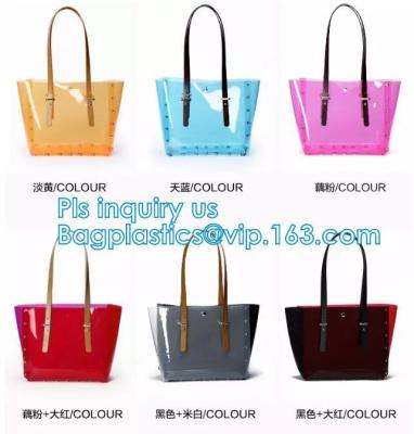 China Pvc-het Winkelen het Werk Tote Shoulder Bag Womens Handbag, handtas van de de vrouwenzomer van pvc de transparante, de zakken van de Zakveiligheid van de totalisatorklant Te koop