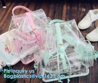 中国 パッドを入れられた革紐、カスタマイズされたロゴのゆとりの子供Bが付いている昇進の透明なポリ塩化ビニールの学校のバックパックと卸しでbackpack 販売のため