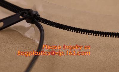 China bone zipper, concavo convex zipper, plastic flange zipper, waterproof airtight zipper, pe slider zipper for sale