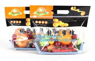 China Resealable zipper grape bag fruit packaging bags plastic slider bag, fresh fruit packaging slider zipper bag, vegetable for sale