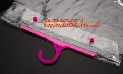 China Zakken van pvc van de hangerhaak de Plastic met de Verpakkende Zakken van de Knoopsluiting voor de Bikini van Klerenswimwear, de Milieuvriendelijke mensen van 100% unde Te koop