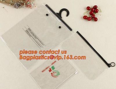 China Custom Hanger Plastic Apparel Packaging Bags OEM Biodegradable Cloth Packing Zip lockkk Clothing Self Seal Garment bagease for sale