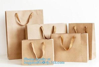 China La aduana imprimió el bolso blanco del regalo de las compras del papel de Kraft con la bolsa del papel de la manija, bolsa de papel de la joyería/regalo de lujo p de la moda en venta