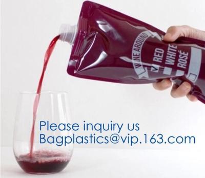 Chine Vin rouge, sac auto-debout de cachetage de sac de bec de boisson de lait, sac avec le sac cosmétique de sac de bec de bec en bec de boîte, PA de bagease à vendre