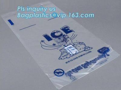 Chine La VESSIE DE GLACE ÉCOLOGIQUE MET EN SAC, EMBALLAGE VERT d'ECO, BIO SAC de GLACE, sachet en plastique clair comme de l'eau de roche supérieur de glace de cordon jetable, à vendre